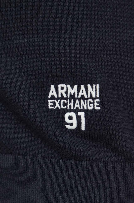 Armani Exchange sweter bawełniany 3DZM6A.ZMQ7Z granatowy
