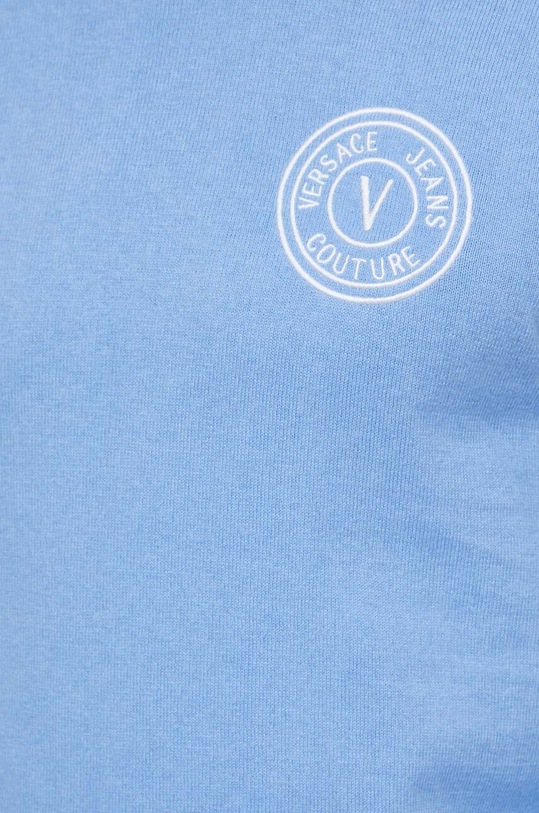 Versace Jeans Couture sweter z domieszką kaszmiru 76GAFM00.CM06H niebieski