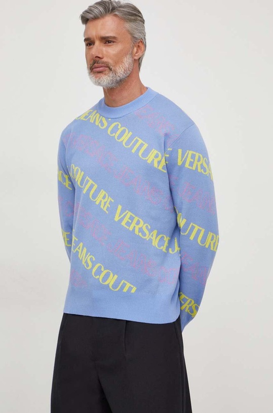 Versace Jeans Couture sweter pozostałe niebieski 76GAFM50.CMN35