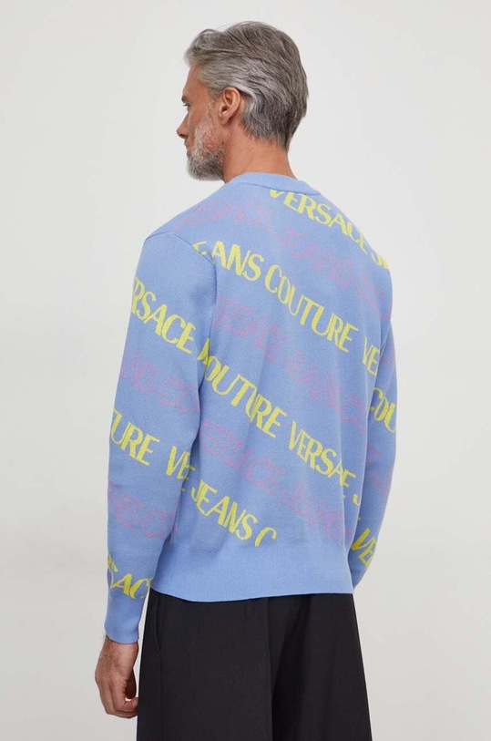 Odzież Versace Jeans Couture sweter 76GAFM50.CMN35 niebieski