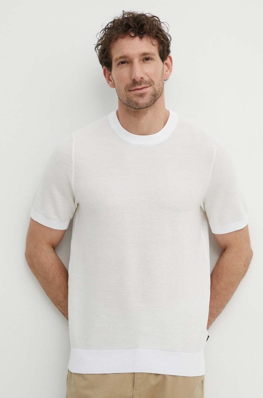 BOSS t-shirt regular beżowy 50511762