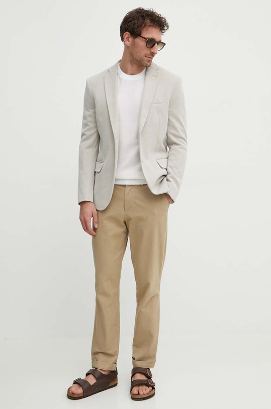 BOSS t-shirt 50511762 beżowy SS24