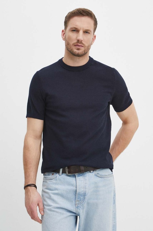 BOSS t-shirt regular granatowy 50511762