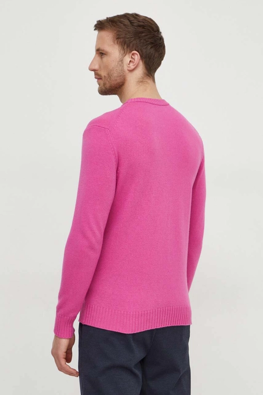 Odzież United Colors of Benetton sweter z domieszką wełny 1235U1N67 różowy