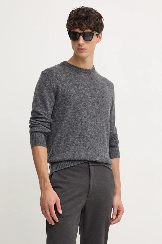 United Colors of Benetton sweter z domieszką wełny szary 1235U1N67