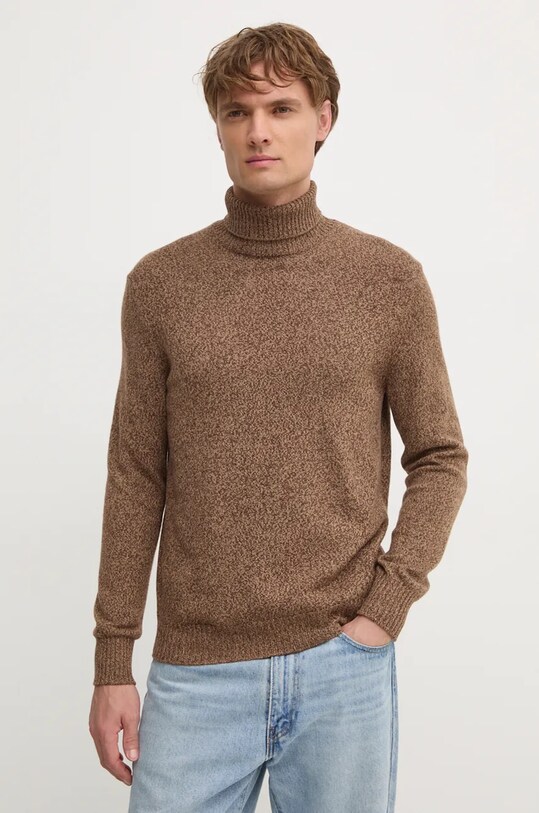 Свитер с примесью шерсти United Colors of Benetton коричневый 1235U2522
