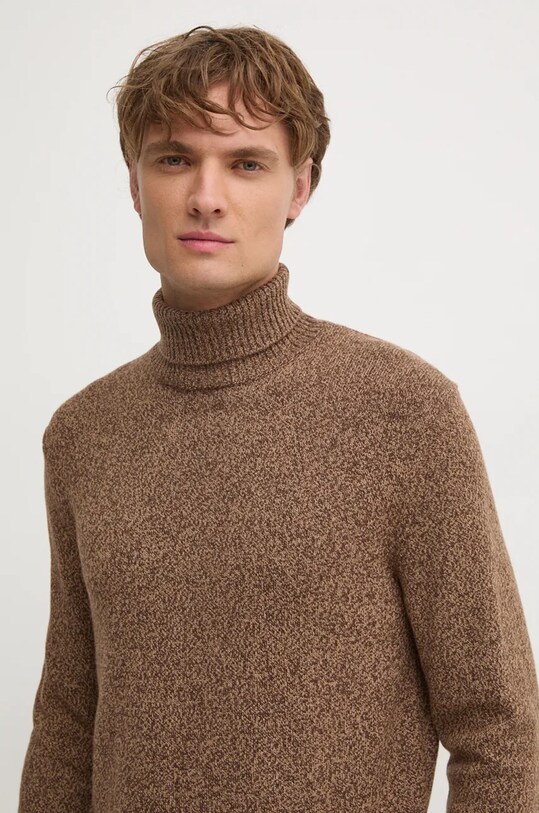 Свитер с примесью шерсти United Colors of Benetton коричневый 1235U2522