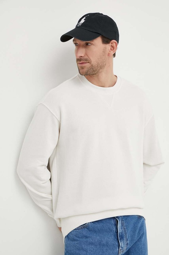 United Colors of Benetton bluza bawełniana bawełna beżowy 3J68U1009