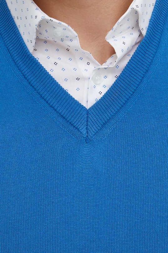 United Colors of Benetton sweter bawełniany niebieski 1098U4486