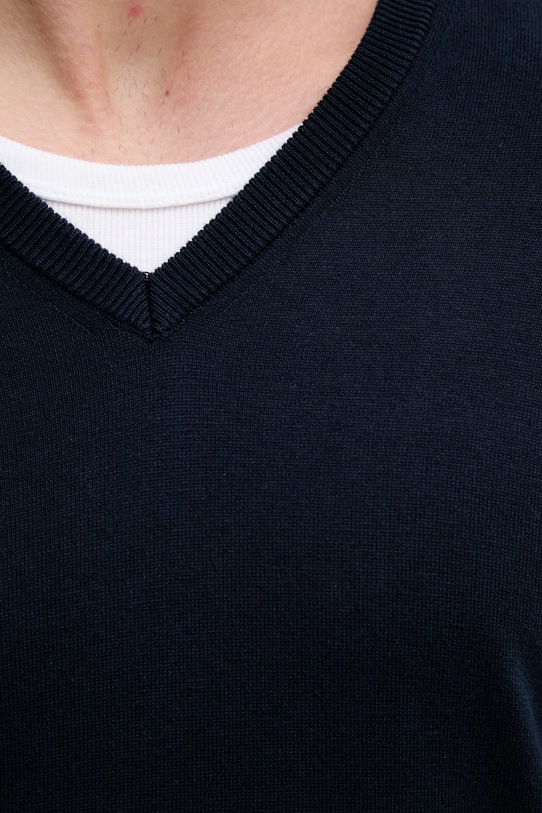 United Colors of Benetton sweter męski bawełniany 1098U4486 granatowy