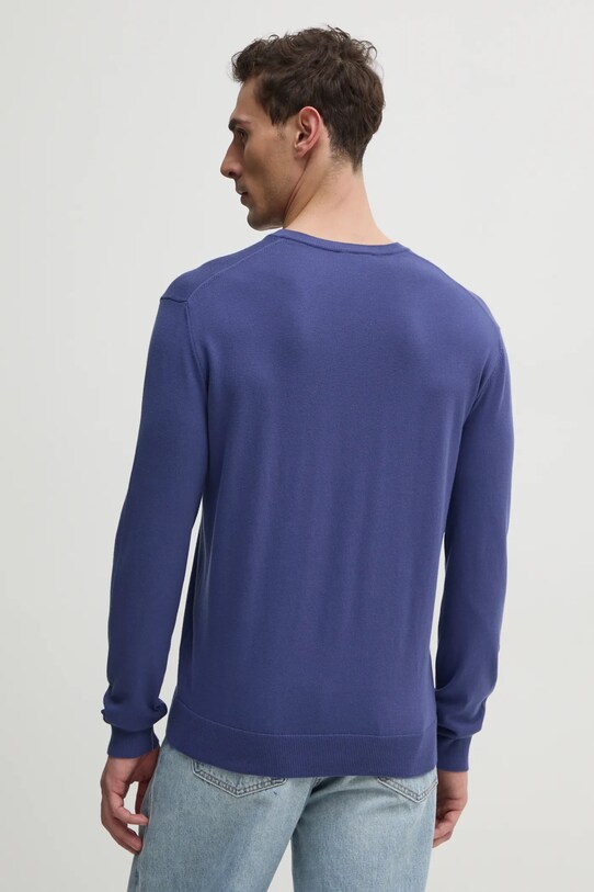 Одежда Хлопковый свитер United Colors of Benetton 1098U4486 тёмно-синий