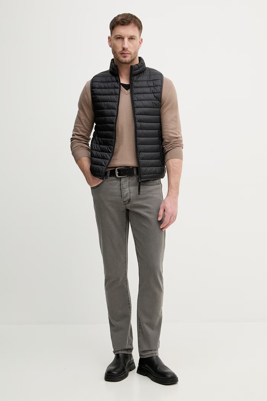 United Colors of Benetton sweter męski bawełniany 1098U4486 brązowy SS26