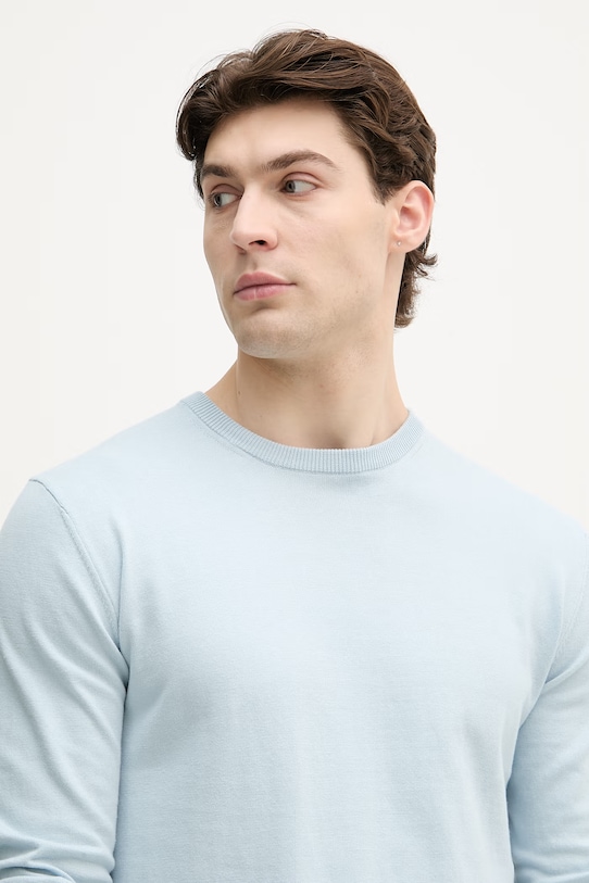 United Colors of Benetton sweter męski bawełniany niebieski 1098U1I76