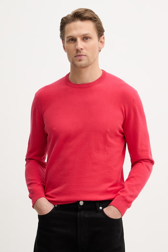 United Colors of Benetton sweter bawełniany czerwony 1098U1I76