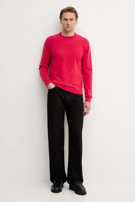 United Colors of Benetton sweter bawełniany 1098U1I76 czerwony AA00