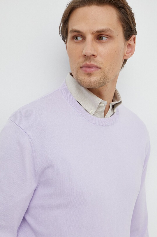 United Colors of Benetton sweter bawełniany fioletowy 1098U1I76