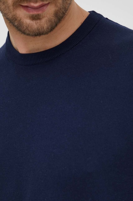 United Colors of Benetton sweter bawełniany 1098U1I76 granatowy