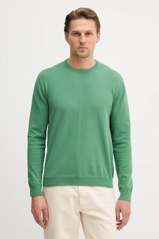 United Colors of Benetton sweter bawełniany zielony 1098U1I76