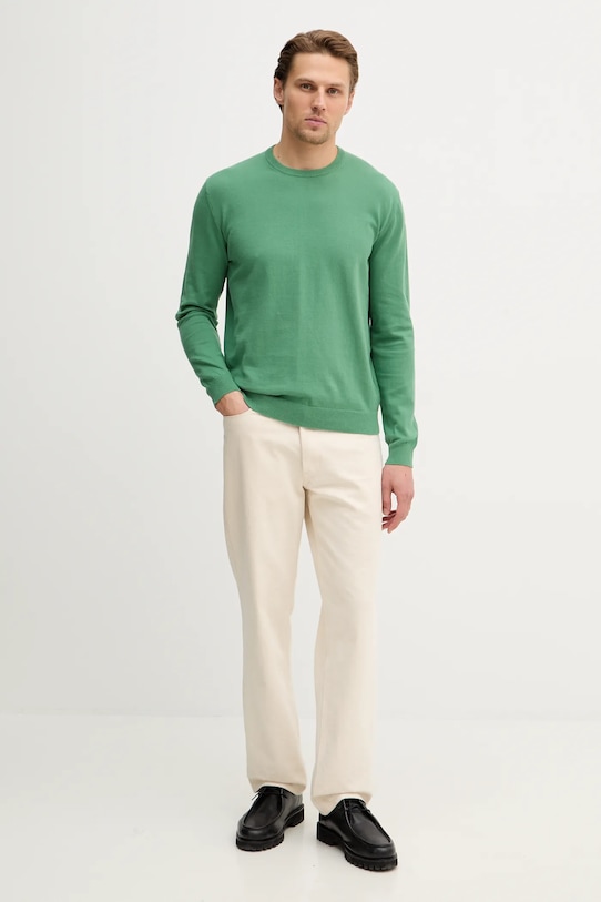 United Colors of Benetton sweter bawełniany 1098U1I76 zielony AA00
