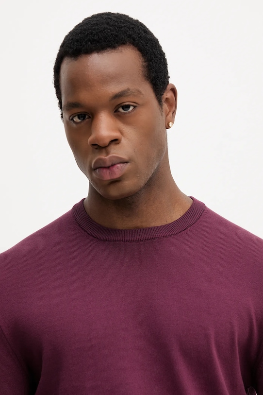 Bombažen pulover United Colors of Benetton bordo 1098U1I76