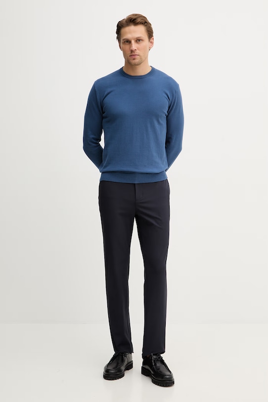 United Colors of Benetton sweter bawełniany 1098U1I76 niebieski AA00