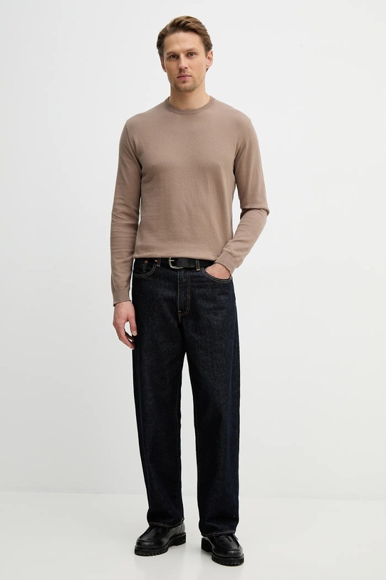 United Colors of Benetton sweter bawełniany 1098U1I76 brązowy AA00