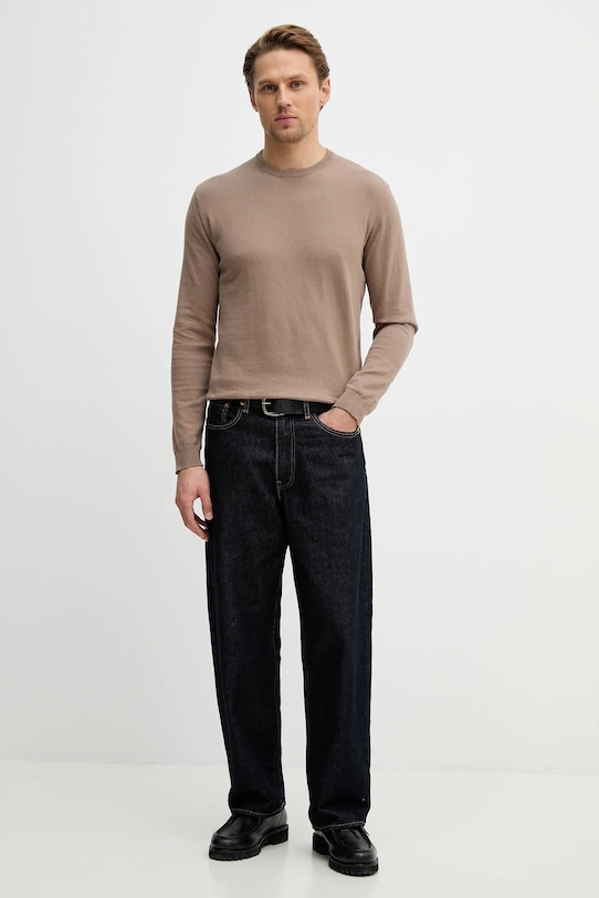 United Colors of Benetton sweter bawełniany 1098U1I76 brązowy AA00