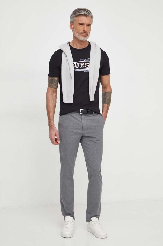 Svetr z hedvábné směsi Guess CHESLEY M4GR06.Z3DN1 šedá AW25