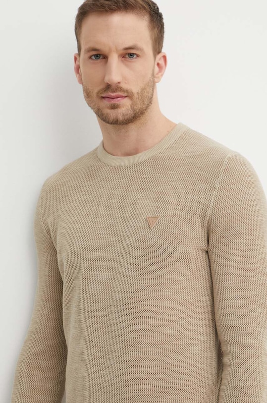 Pamučni pulover Guess CASEY bež M4GR17.Z3DT0