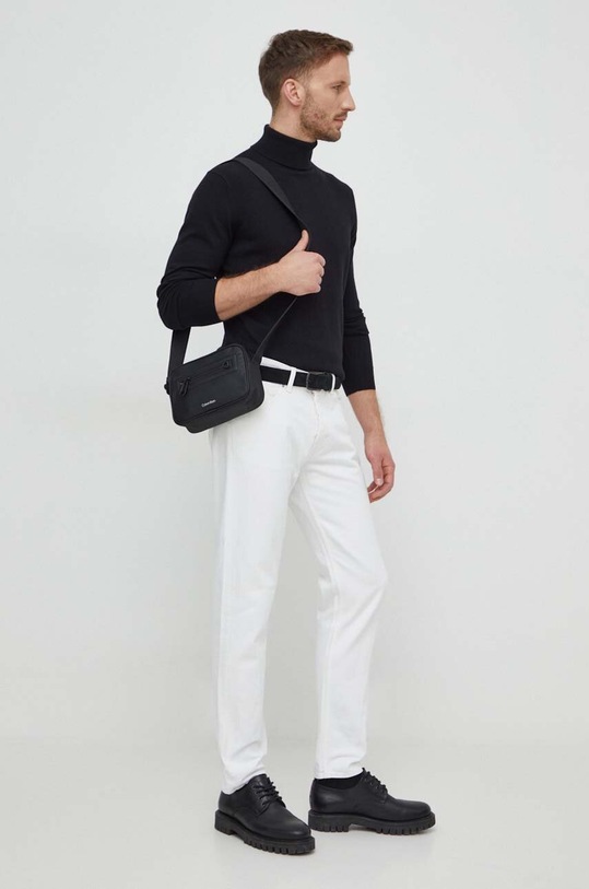 Vlnený sveter Karl Lagerfeld 534305.655042 čierna SS24