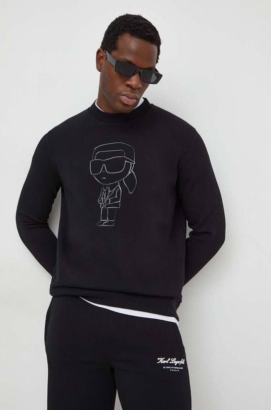 Karl Lagerfeld bluza aplikacja czarny 534910.705030
