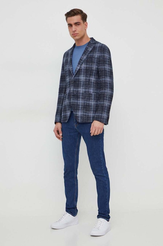 Sisley sweter 10F2S1C78 niebieski SS25