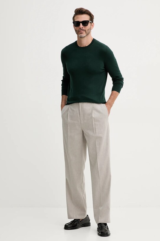 Sisley sweter 10F2S1C78 zielony SS25