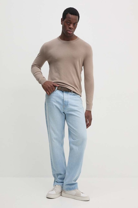 Sisley sweter 10F2S1C78 beżowy SS25