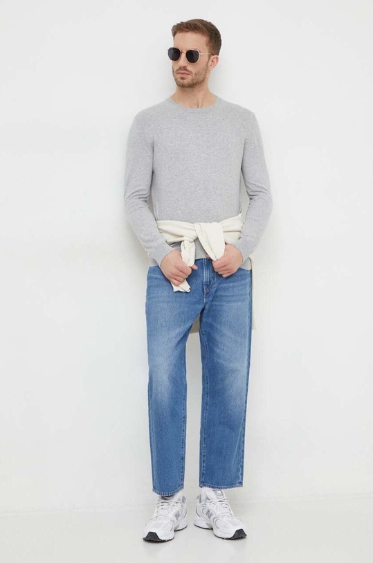 Sisley sweter 10F2S1C78 szary SS25