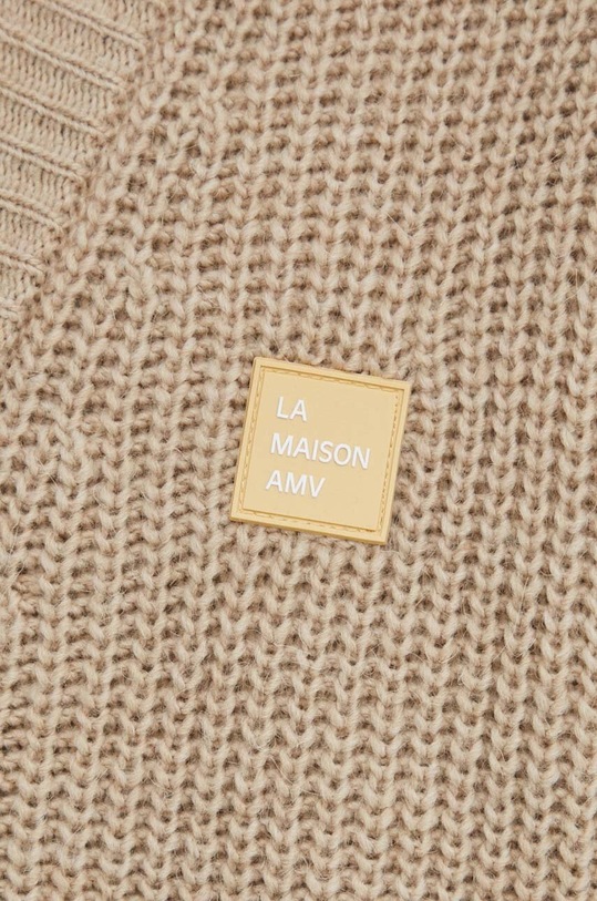 American Vintage cardigan din amestec de lana MCRA19AE24 bej