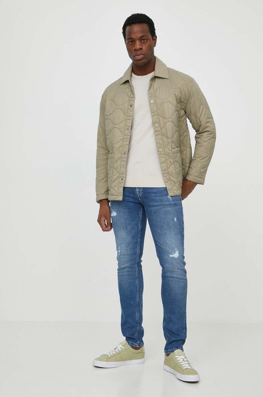Ένα πουλόβερ σε μείγμα μεταξιού Calvin Klein K10K113159 μπεζ SS24