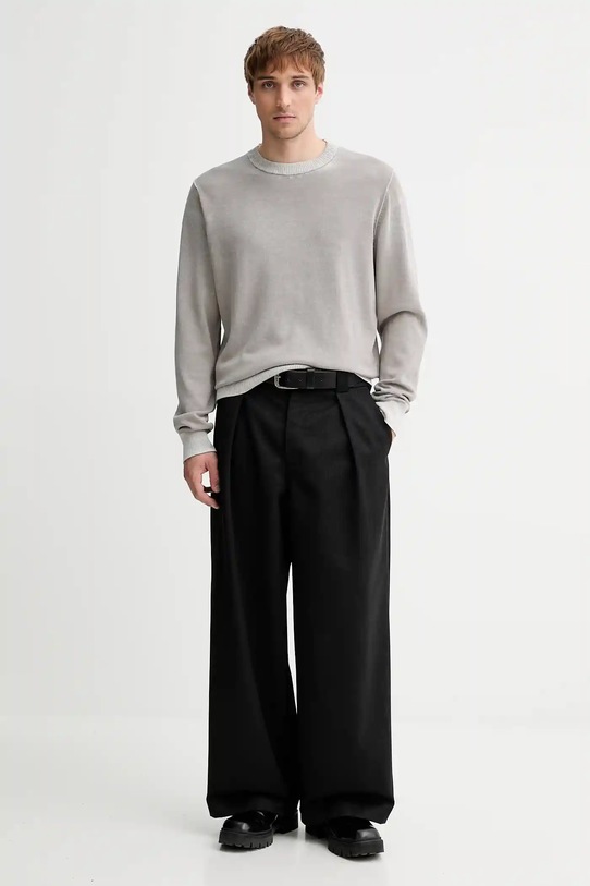 Diesel sweter bawełniany K-LARENCE-B A11187.0BEAR szary AW25