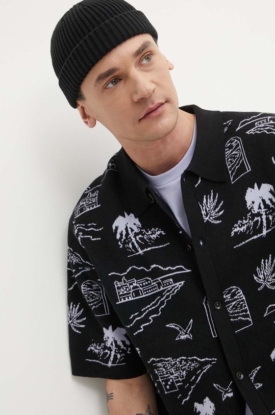 Vans camasa din bumbac negru VN000G3FBLK1