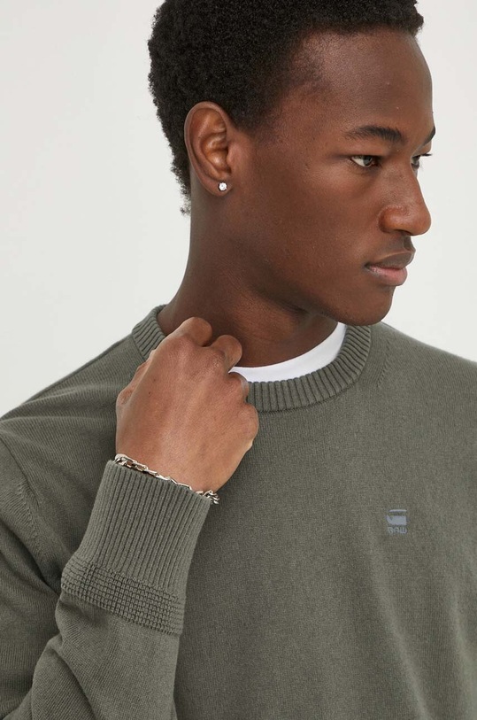 Svetr z vlněné směsi G-Star zelená D21931.D563