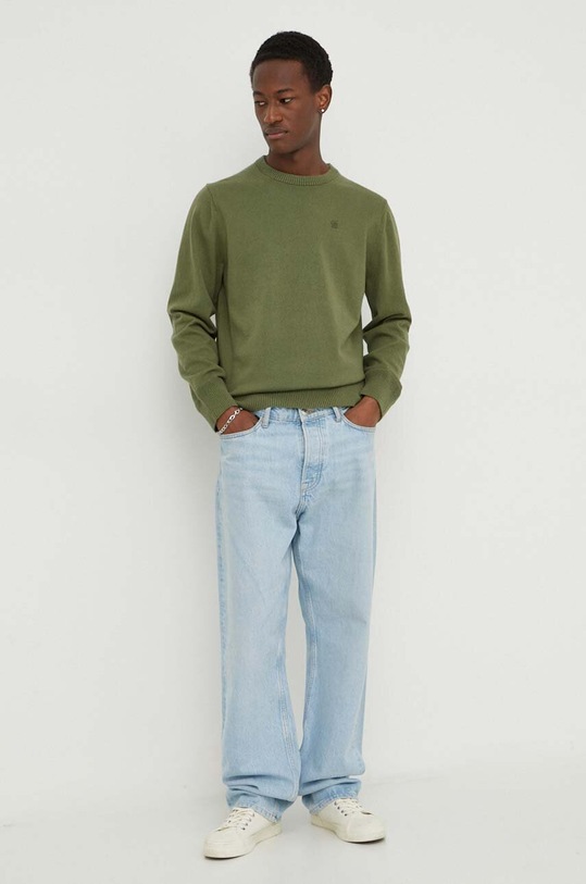 G-Star pulover din amestec de lână D21931.D563 verde SS24