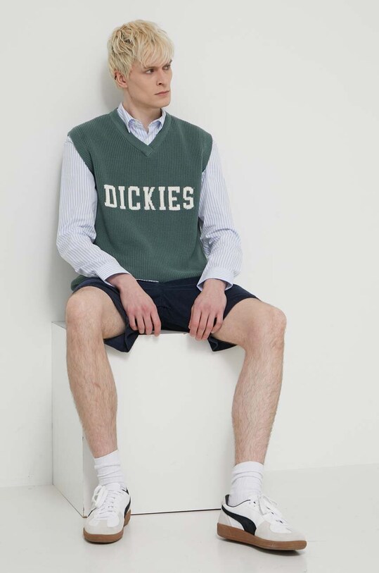 Dickies vestă din bumbac MELVERN VEST DK0A4YYP verde SS24