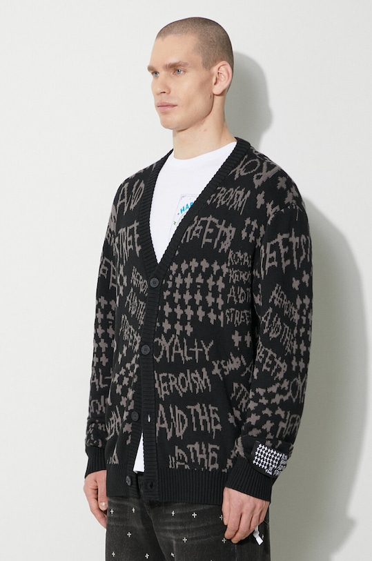 Pamučni kardigan KSUBI heroism cardigan crna MPS24KW005