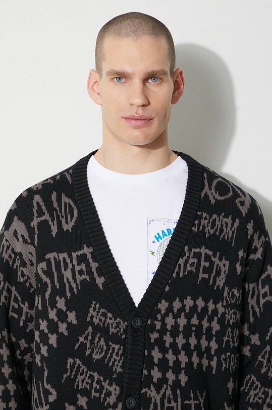 Pamučni kardigan KSUBI heroism cardigan MPS24KW005 crna