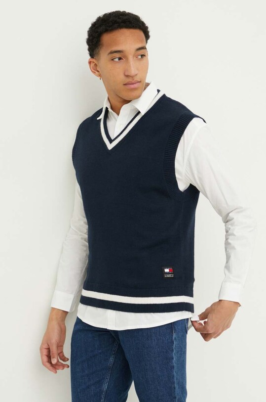 Tommy Jeans kamizelka szpic granatowy DM0DM18599