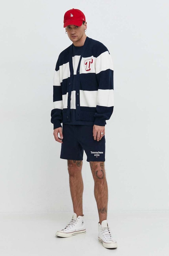 Tommy Jeans cardigan DM0DM18875 bleumarin SS24
