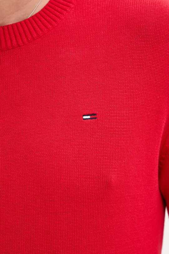 Bavlněný svetr Tommy Jeans DM0DM18895 červená
