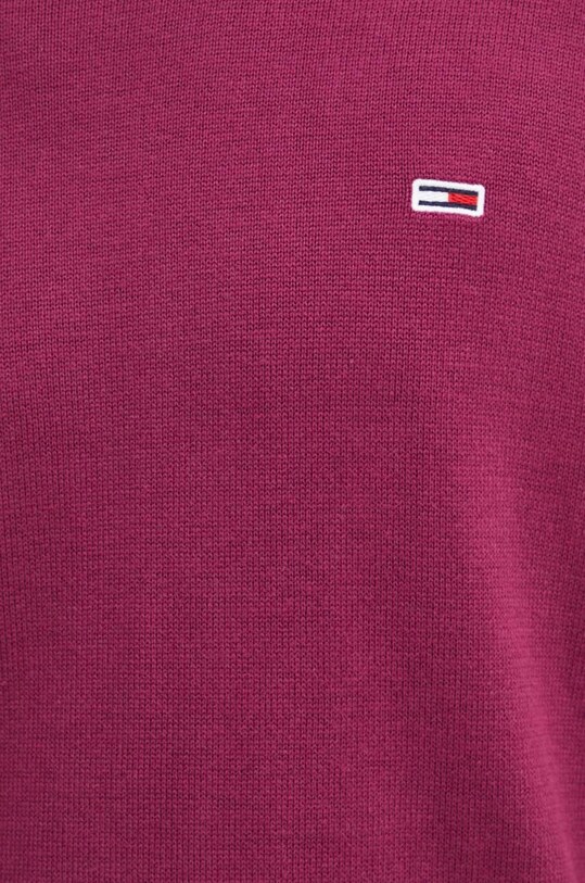 Бавовняний светр Tommy Jeans фіолетовий DM0DM18895