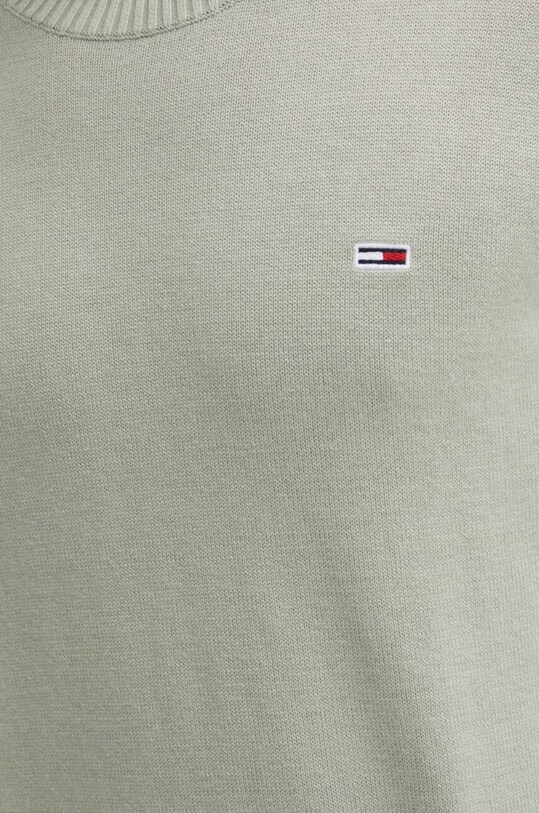 Бавовняний светр Tommy Jeans DM0DM18895 зелений