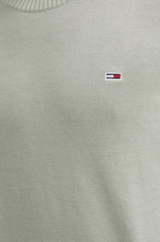 Bavlnený sveter Tommy Jeans DM0DM18895 zelená